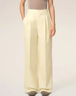Ami Paris Yellow Wool High Waist Large Trousers BUTTER Shop