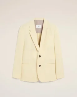 Ami Paris Yellow Wool Semi-Lined Jacket BUTTER Shop