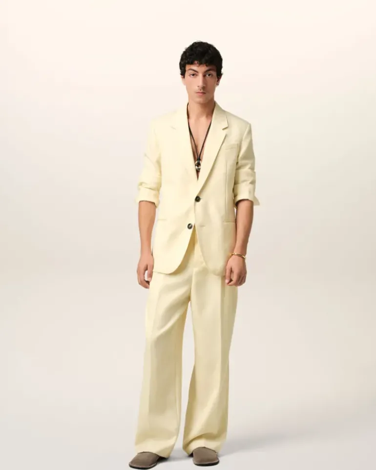 Ami Paris Yellow Wool Semi-Lined Jacket BUTTER Shop