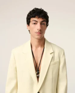 Ami Paris Yellow Wool Semi-Lined Jacket BUTTER Shop