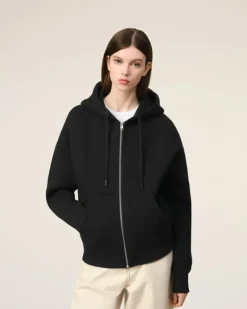 Ami Paris Zipped Ami de Coeur Hoodie BLACK Store